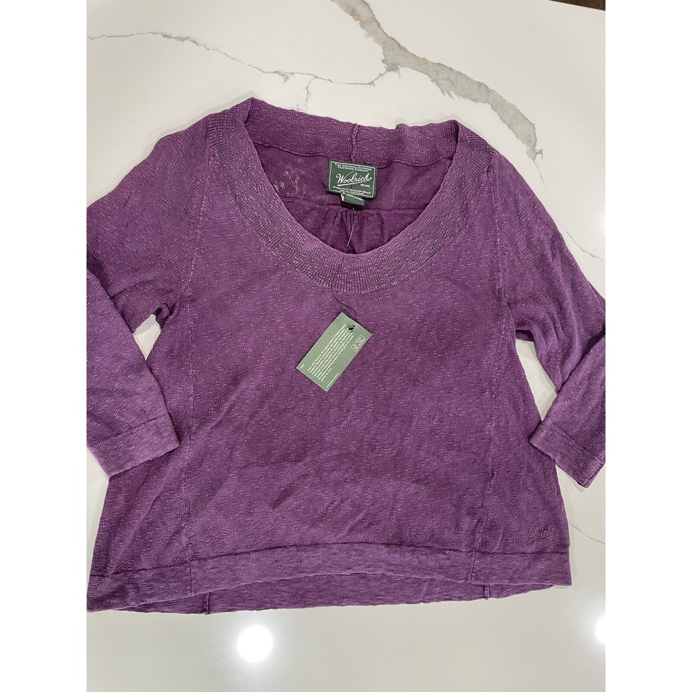 NWT Woolrich Sweater Sz M Cropped summer Lightweight AK38